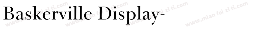 Baskerville Display字体转换